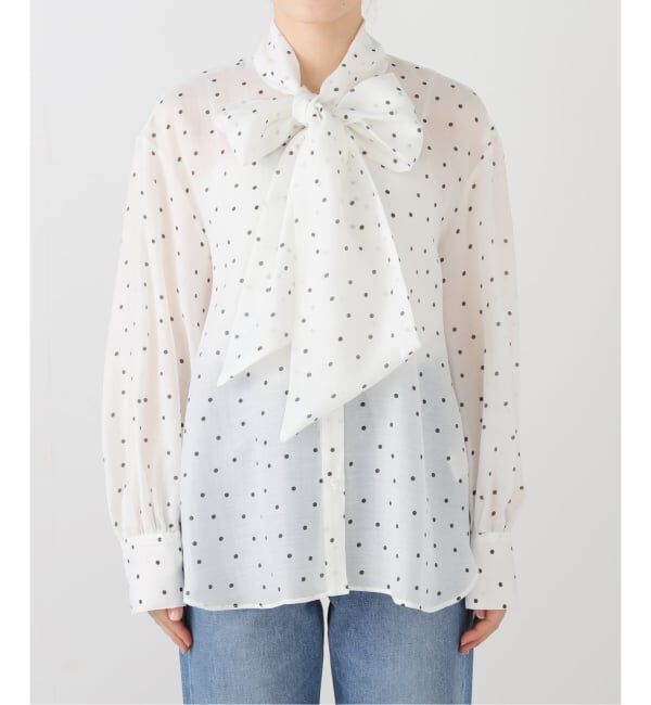 SLOBE IENA「《WEB限定/追加予約》ボウタイブラウス」|シャツ・ブラウス|
