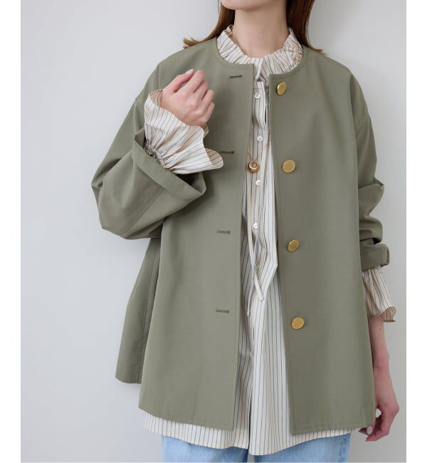 SLOBE IENA「《追加予約》タイプライターフリルブラウス」|シャツ・ブラウス|