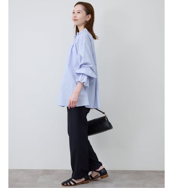 SLOBE IENA「《追加予約》タイプライターフリルブラウス」|シャツ・ブラウス|