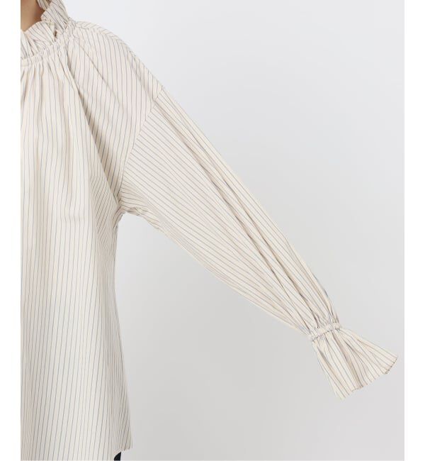 SLOBE IENA「《追加予約》タイプライターフリルブラウス」|シャツ・ブラウス|