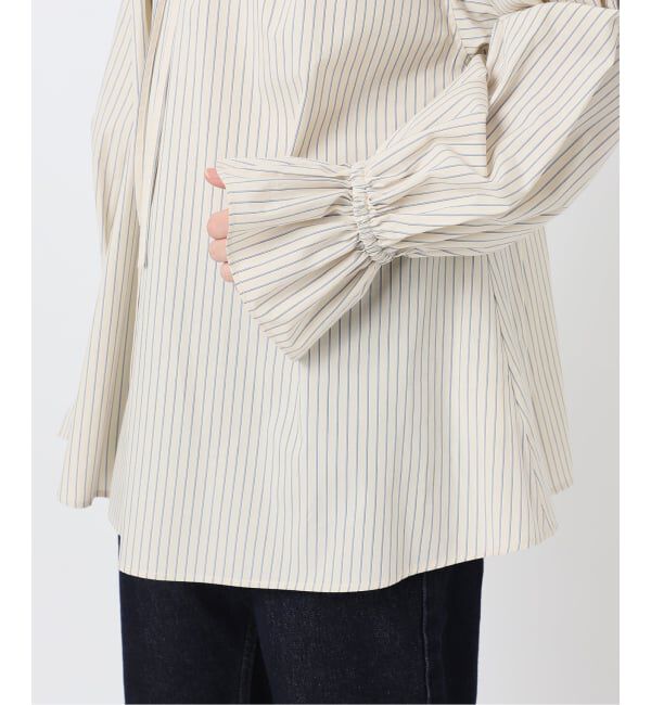 SLOBE IENA「《追加予約》タイプライターフリルブラウス」|シャツ・ブラウス|