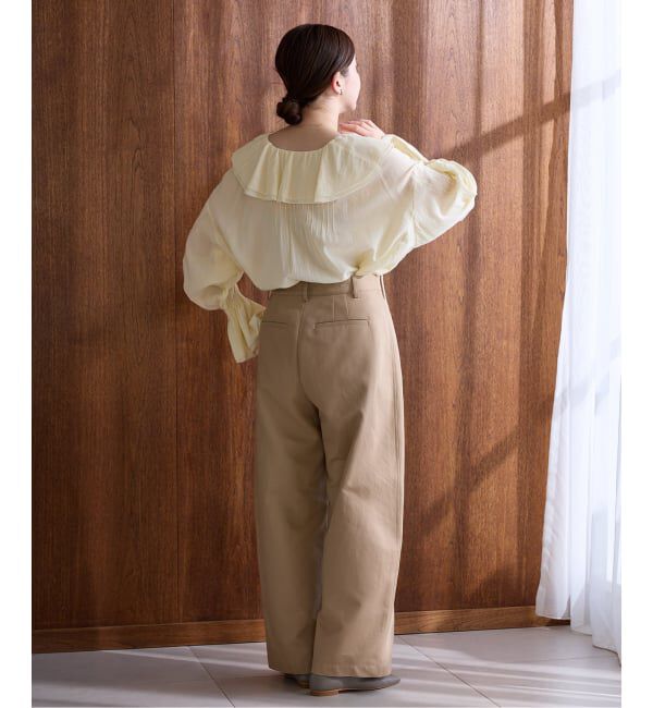 IENA「《予約》フリルピンタックブラウス」|シャツ・ブラウス|