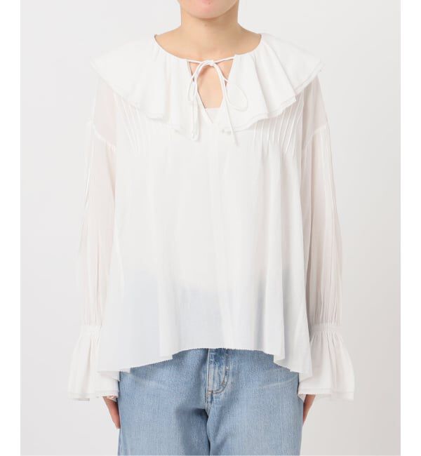 IENA「《予約》フリルピンタックブラウス」|シャツ・ブラウス|