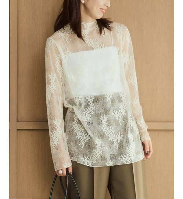 VERMEIL par iena「《予約》Soft Lace トップス」|シャツ・ブラウス|ホワイト