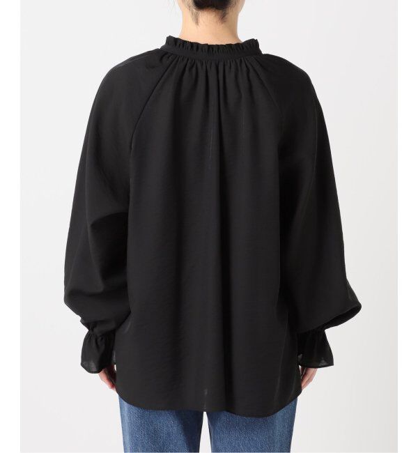 Spick and Span「≪追加2≫ハイブリットフリルカラーボリュームスリーブブラウス」|シャツ・ブラウス|