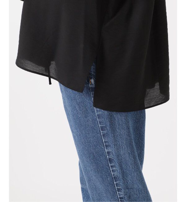 Spick and Span「≪追加2≫ハイブリットフリルカラーボリュームスリーブブラウス」|シャツ・ブラウス|