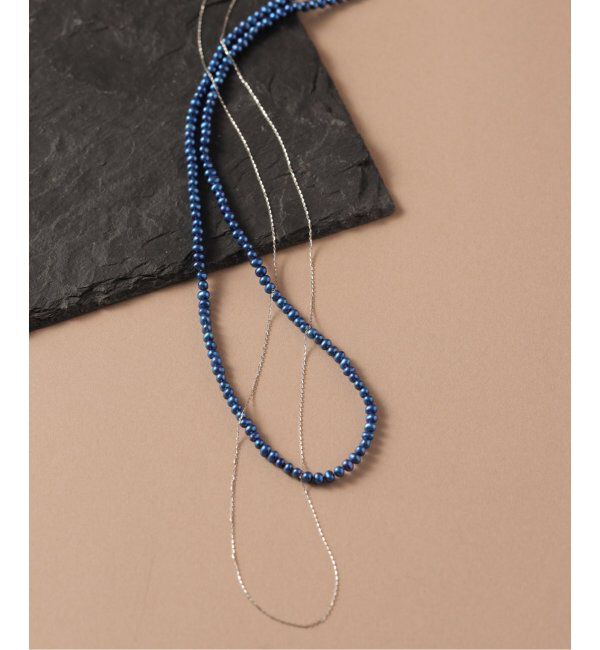 Lilas by Spick&Span「インディゴパール3mm60cmネックレス K10」|ネックレス|