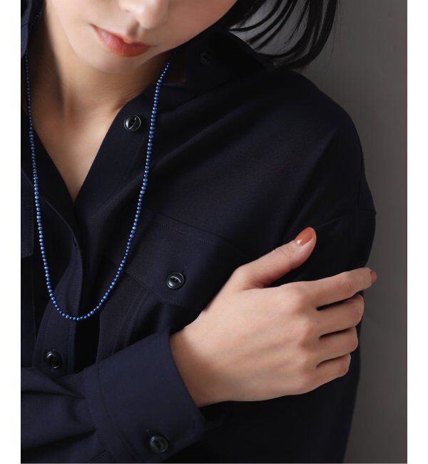Lilas by Spick&Span「インディゴパール3mm60cmネックレス K10」|ネックレス|