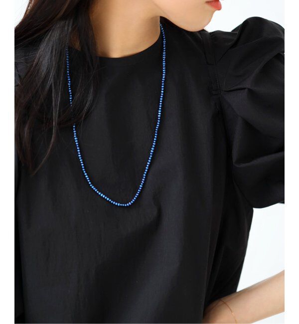 Lilas by Spick&Span「インディゴパール3mm60cmネックレス K10」|ネックレス|