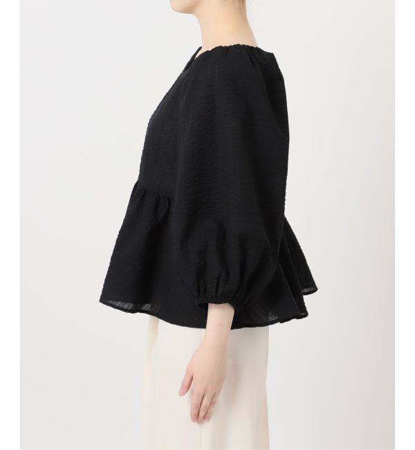 NOBLE「《予約》オーガンジーリップルラグランブラウス」|シャツ・ブラウス|