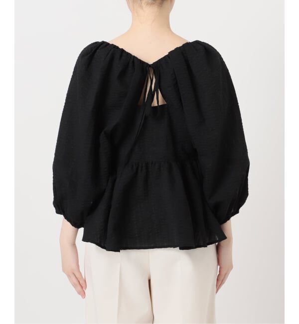 NOBLE「《予約》オーガンジーリップルラグランブラウス」|シャツ・ブラウス|