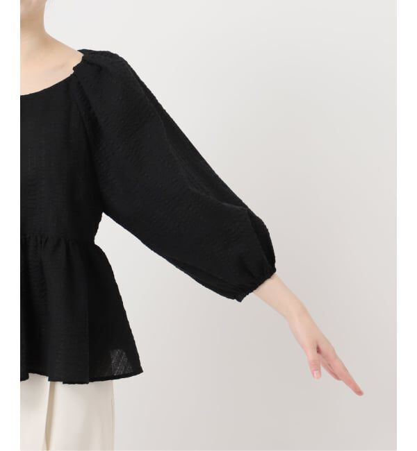 NOBLE「《予約》オーガンジーリップルラグランブラウス」|シャツ・ブラウス|