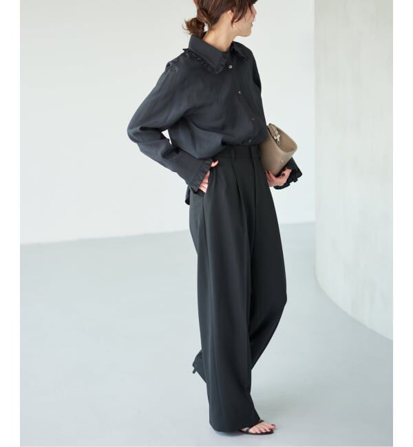 Spick and Span「《追加予約》フリルカラーブラウス」|シャツ・ブラウス|