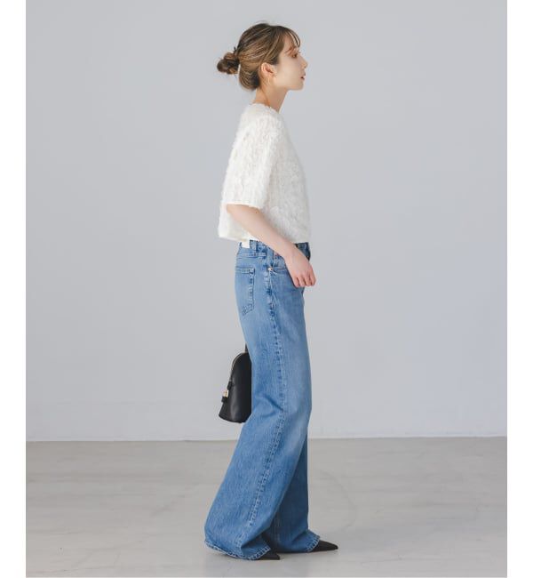 NOBLE「《予約》フェザーフリルハーフスリーブブラウス」|シャツ・ブラウス|