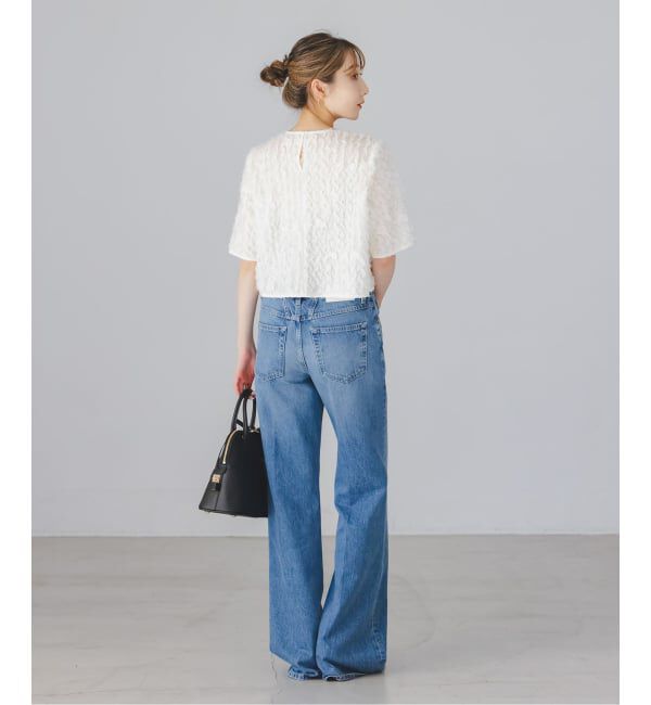 NOBLE「《予約》フェザーフリルハーフスリーブブラウス」|シャツ・ブラウス|