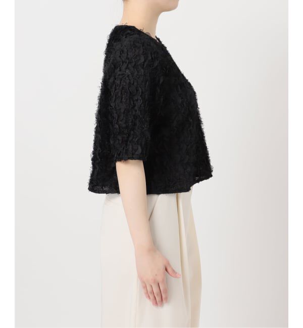 NOBLE「《予約》フェザーフリルハーフスリーブブラウス」|シャツ・ブラウス|