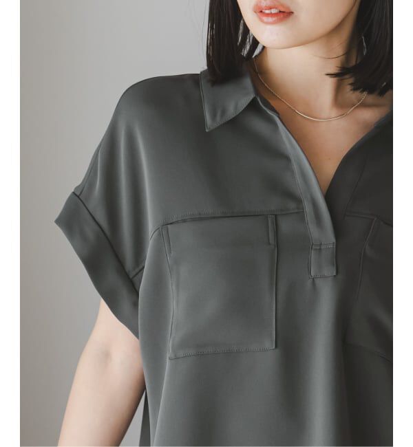 NOBLE「《予約》ワークディテールノースリブラウス」|シャツ・ブラウス|