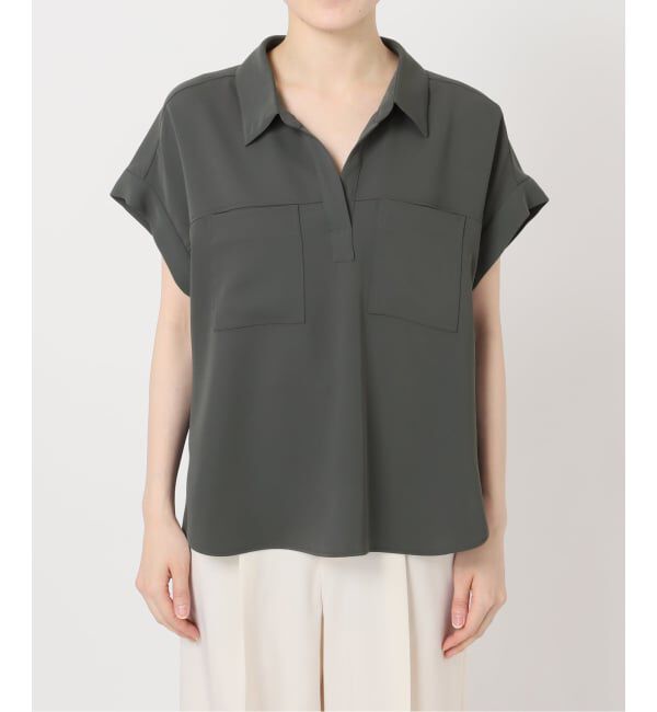 NOBLE「《予約》ワークディテールノースリブラウス」|シャツ・ブラウス|