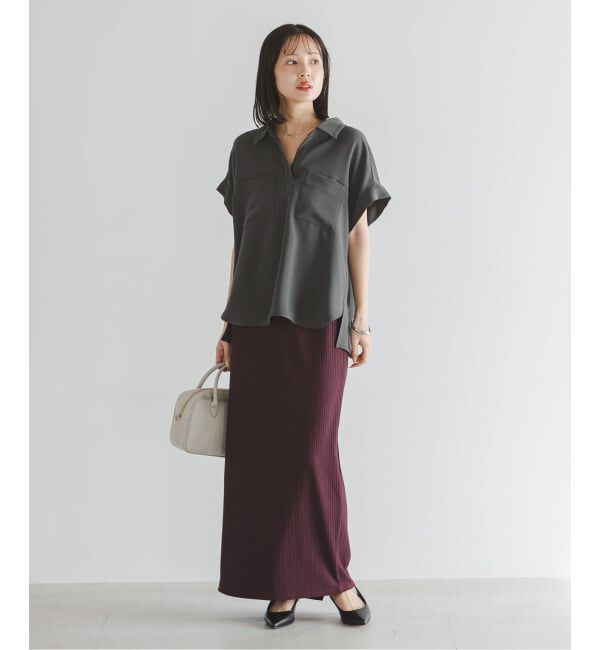 NOBLE「《予約》ワークディテールノースリブラウス」|シャツ・ブラウス|