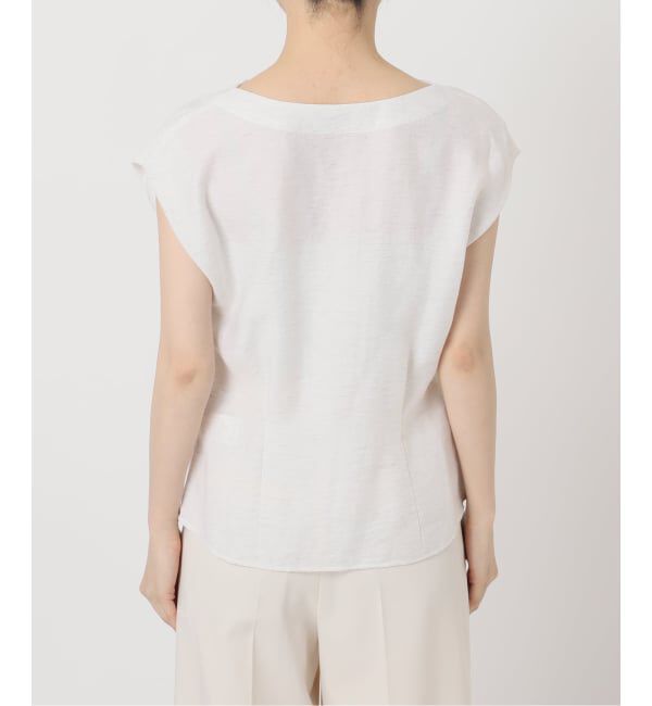 NOBLE「《予約》ファジーリネンタックショルダーブラウス」|シャツ・ブラウス|