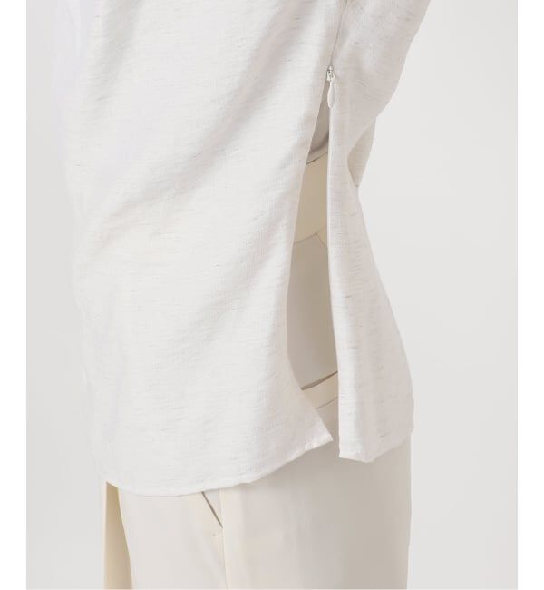 NOBLE「《予約》ファジーリネンタックショルダーブラウス」|シャツ・ブラウス|