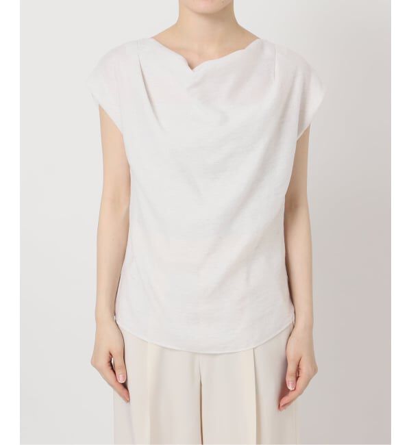 NOBLE「《予約》ファジーリネンタックショルダーブラウス」|シャツ・ブラウス|