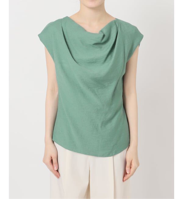 NOBLE「《予約》ファジーリネンタックショルダーブラウス」|シャツ・ブラウス|