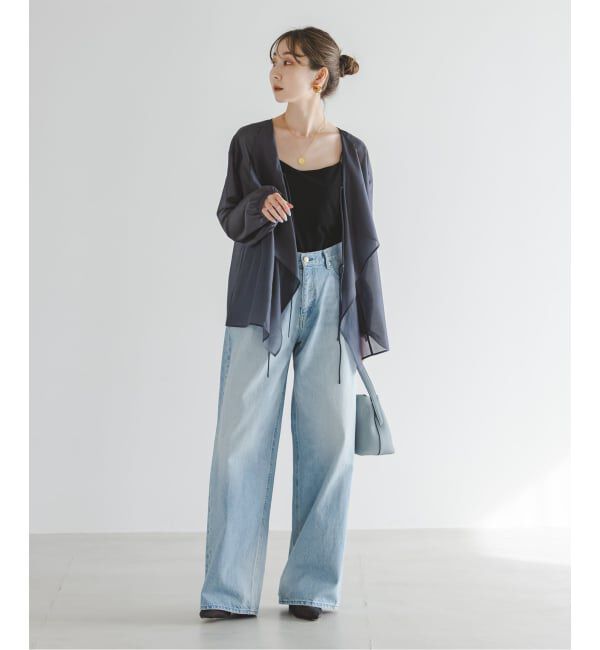 NOBLE「《予約》エアリーシアーフリルブラウス」|シャツ・ブラウス|