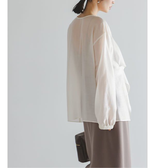 NOBLE「《予約》エアリーシアーフリルブラウス」|シャツ・ブラウス|