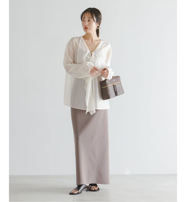 NOBLE「《予約》エアリーシアーフリルブラウス」|シャツ・ブラウス|