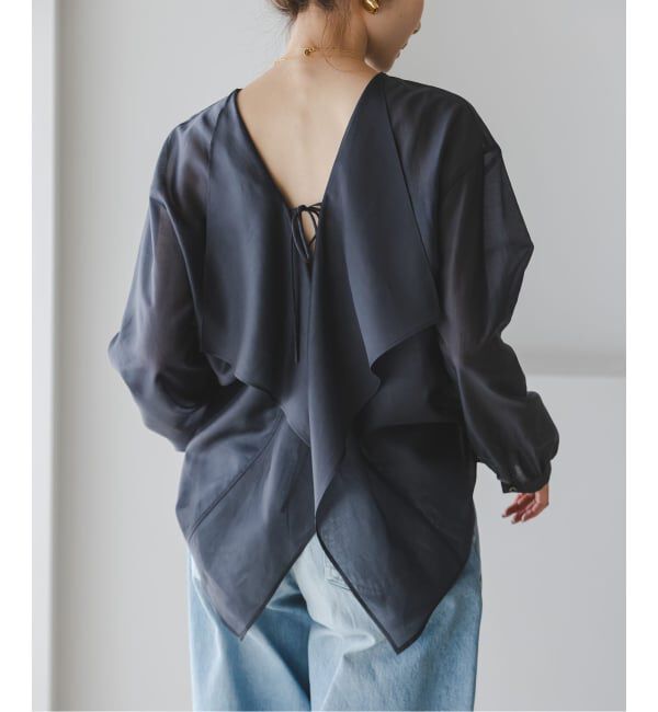 NOBLE「《予約》エアリーシアーフリルブラウス」|シャツ・ブラウス|