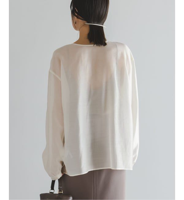 NOBLE「《予約》エアリーシアーフリルブラウス」|シャツ・ブラウス|