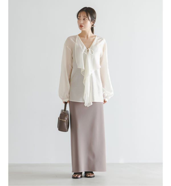 NOBLE「《予約》エアリーシアーフリルブラウス」|シャツ・ブラウス|