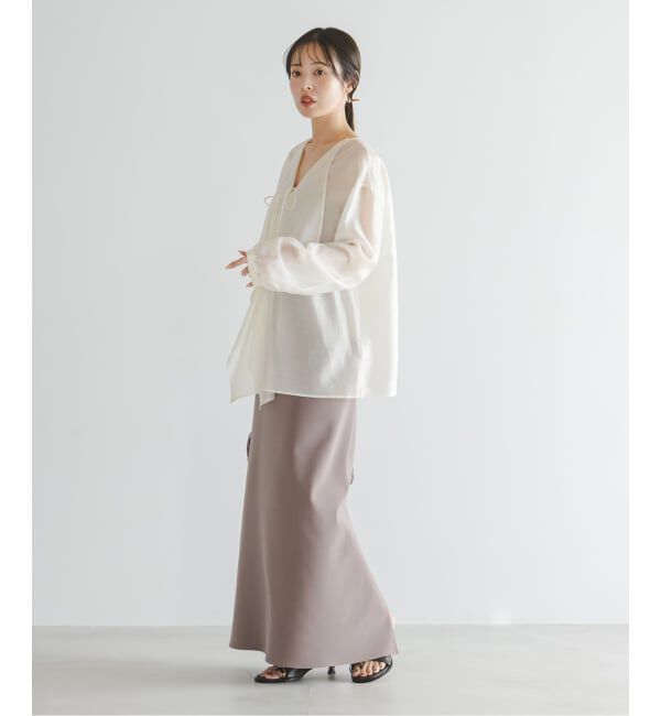 NOBLE「《予約》エアリーシアーフリルブラウス」|シャツ・ブラウス|