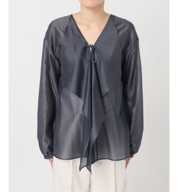 NOBLE「《予約》エアリーシアーフリルブラウス」|シャツ・ブラウス|