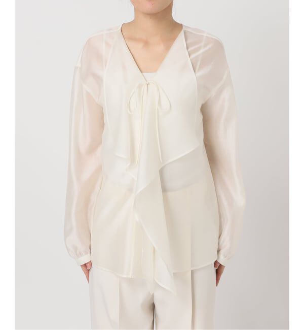 NOBLE「《予約》エアリーシアーフリルブラウス」|シャツ・ブラウス|