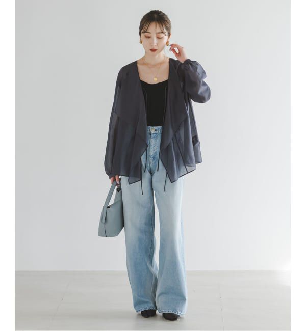 NOBLE「《予約》エアリーシアーフリルブラウス」|シャツ・ブラウス|