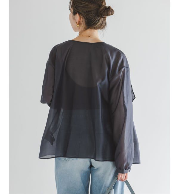 NOBLE「《予約》エアリーシアーフリルブラウス」|シャツ・ブラウス|