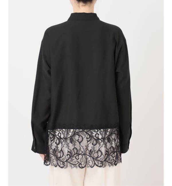 NOBLE「《予約》トリミングレースシアーブラウス」|シャツ・ブラウス|