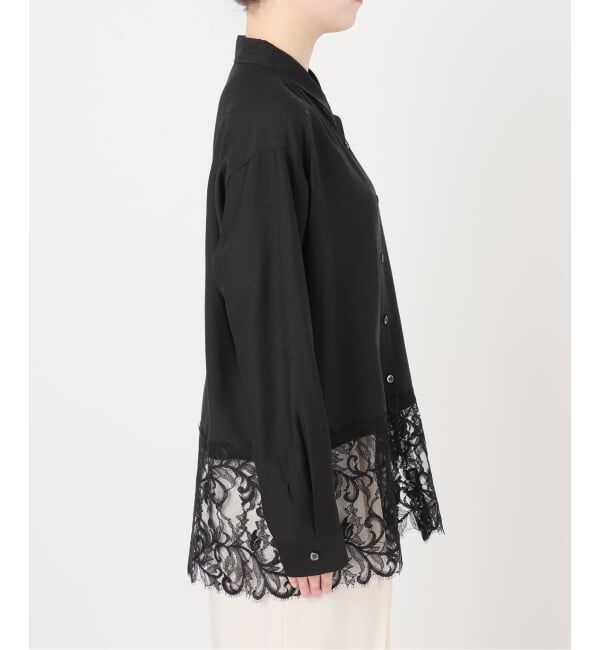 NOBLE「《予約》トリミングレースシアーブラウス」|シャツ・ブラウス|
