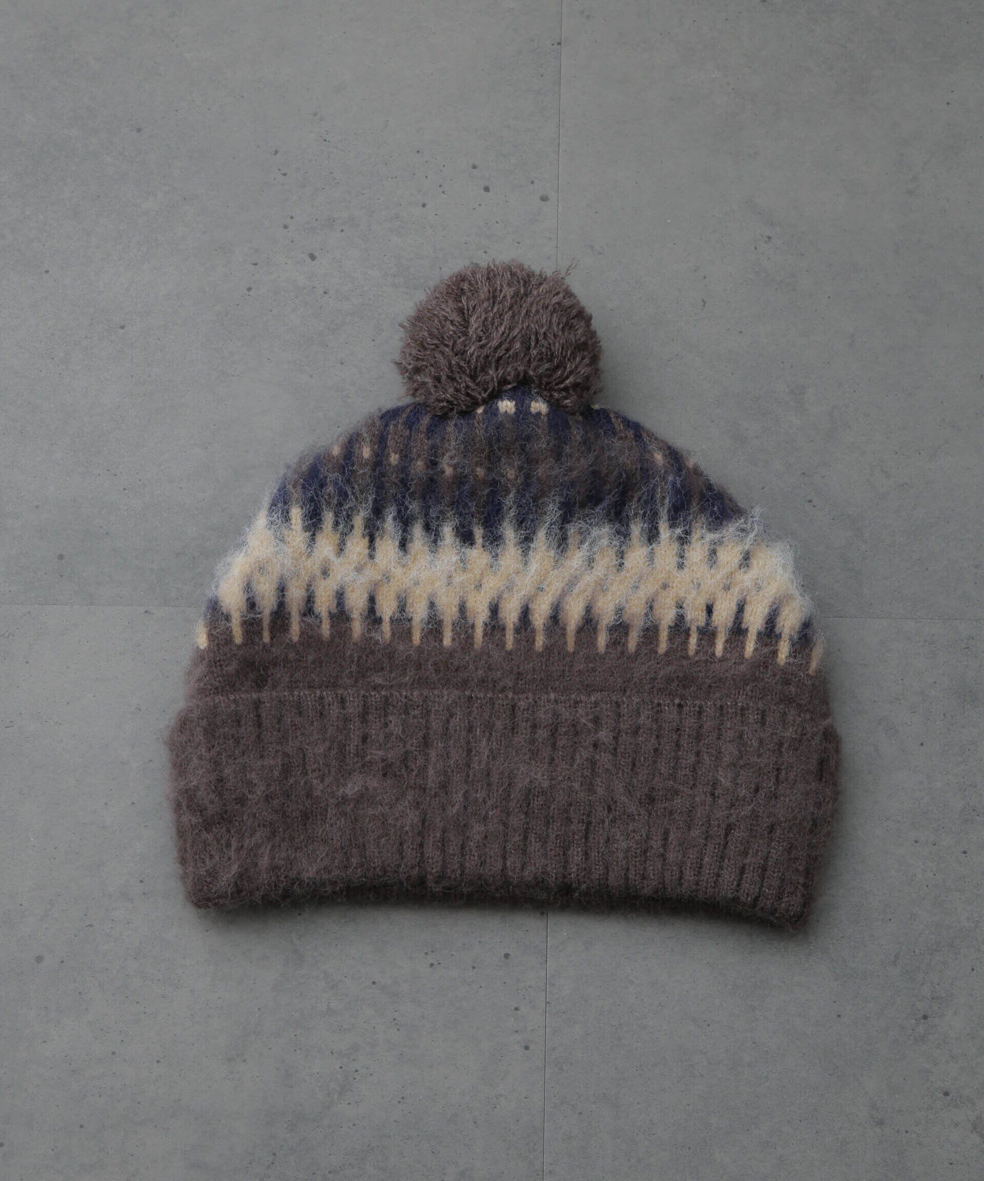 nano･universe「HOTEL PALACE(オテルパラス)シャギーフェアアイルニットキャップ」|キャップ・キャスケット|