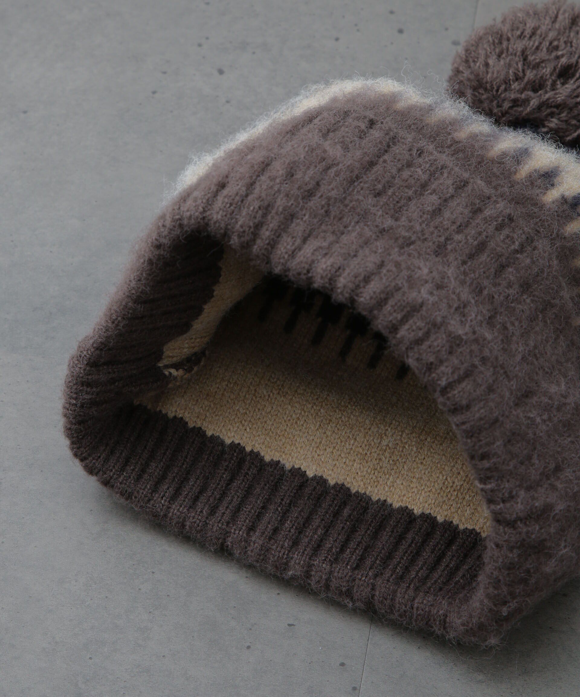 nano･universe「HOTEL PALACE(オテルパラス)シャギーフェアアイルニットキャップ」|キャップ・キャスケット|