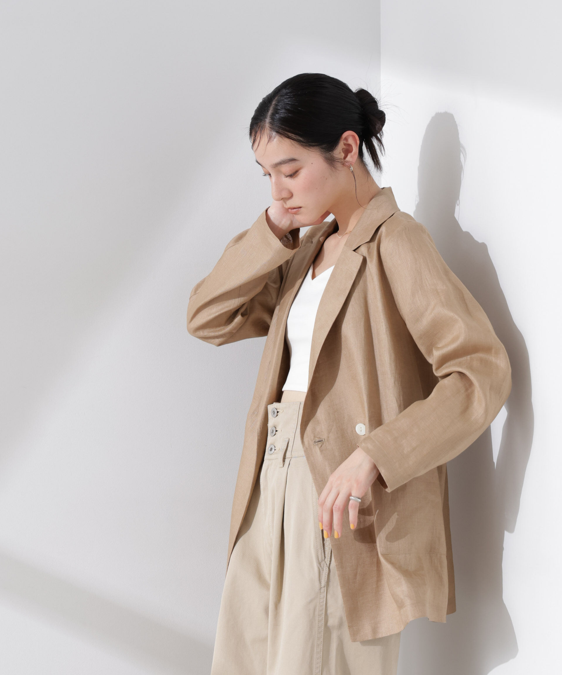 nano･universe「ヨーロピアンフラックス シアージャケット（セットアップ可）」|テーラードジャケット|