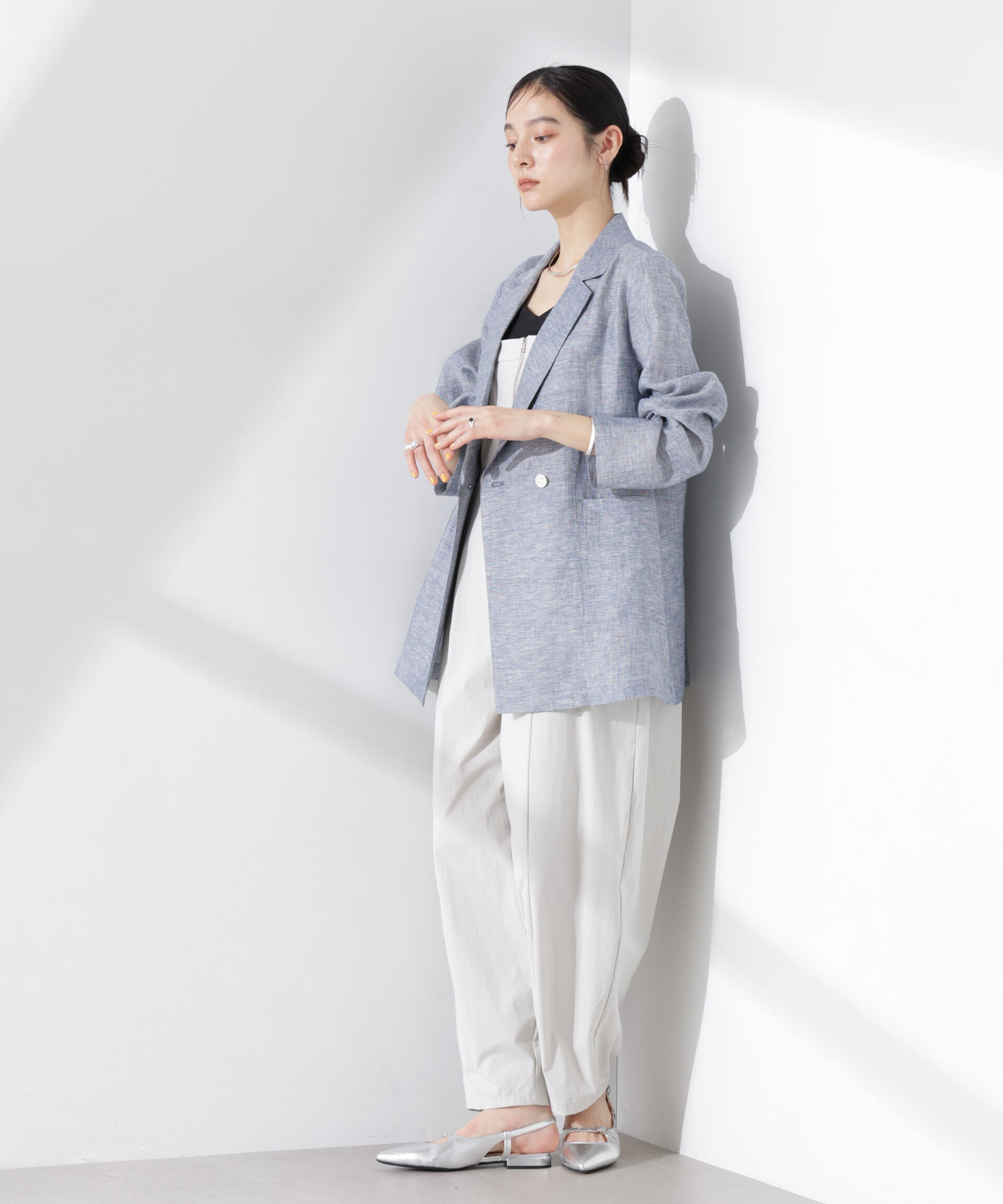 nano･universe「ヨーロピアンフラックス シアージャケット（セットアップ可）」|テーラードジャケット|