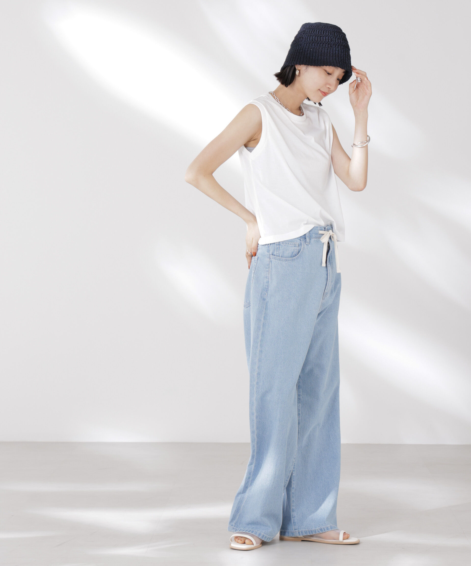 nano･universe「吸水速乾抗菌防臭ノースリーブトップス」|Tシャツ・カットソー|