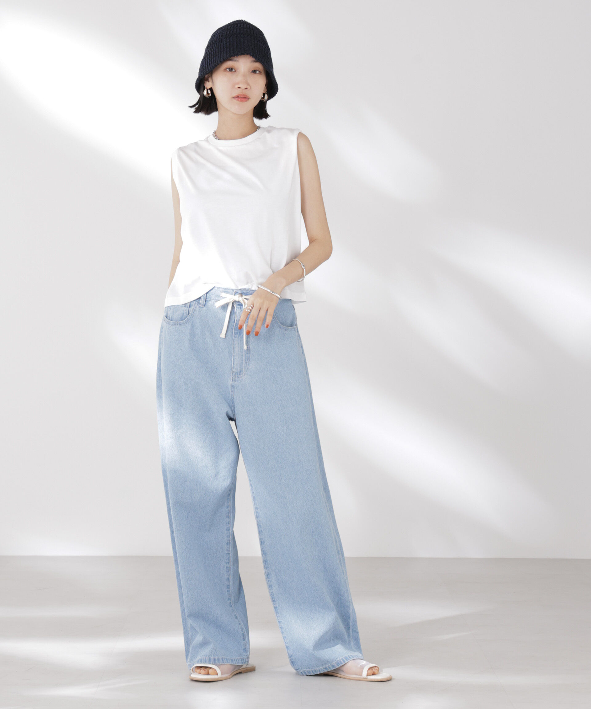 nano･universe「吸水速乾抗菌防臭ノースリーブトップス」|Tシャツ・カットソー|