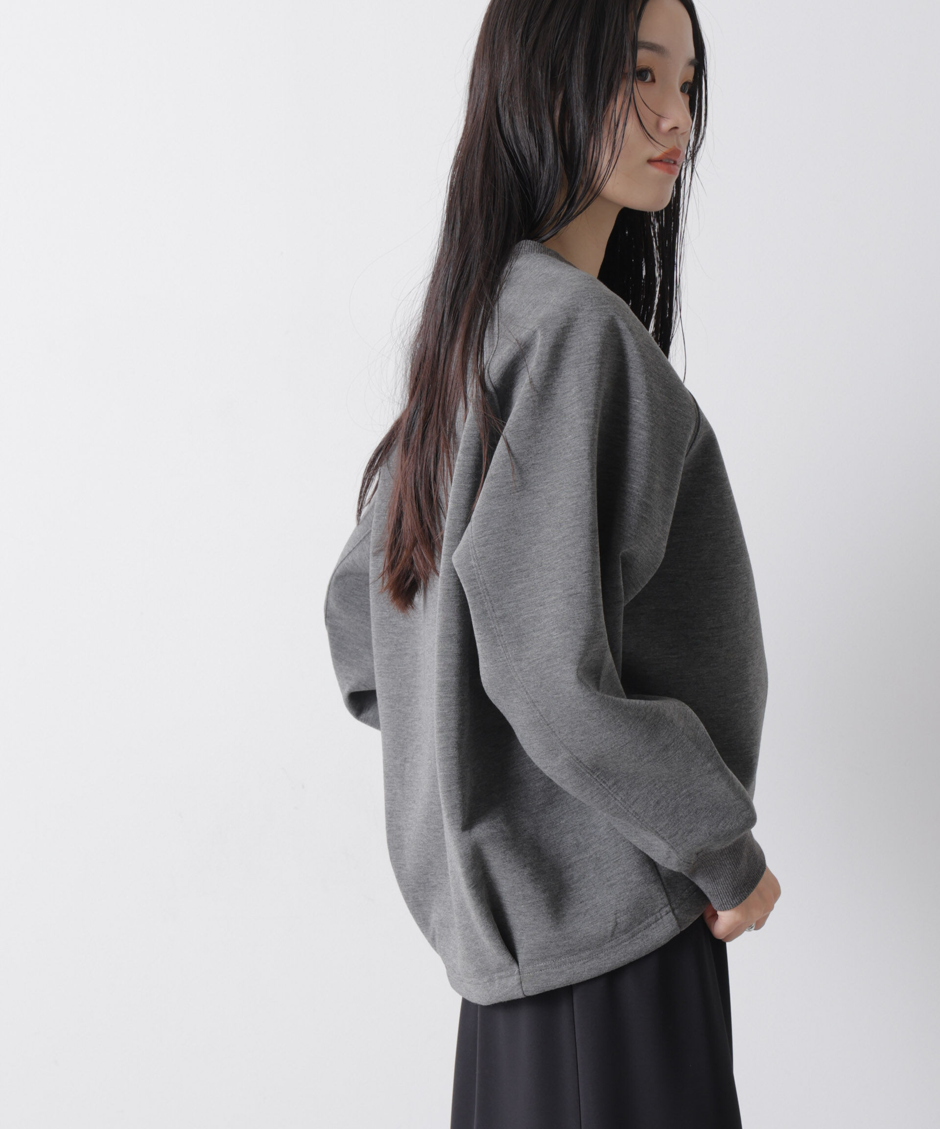 nano･universe「ソフトダンボールドルマンコクーンシルエットプルオーバー」|Tシャツ・カットソー|