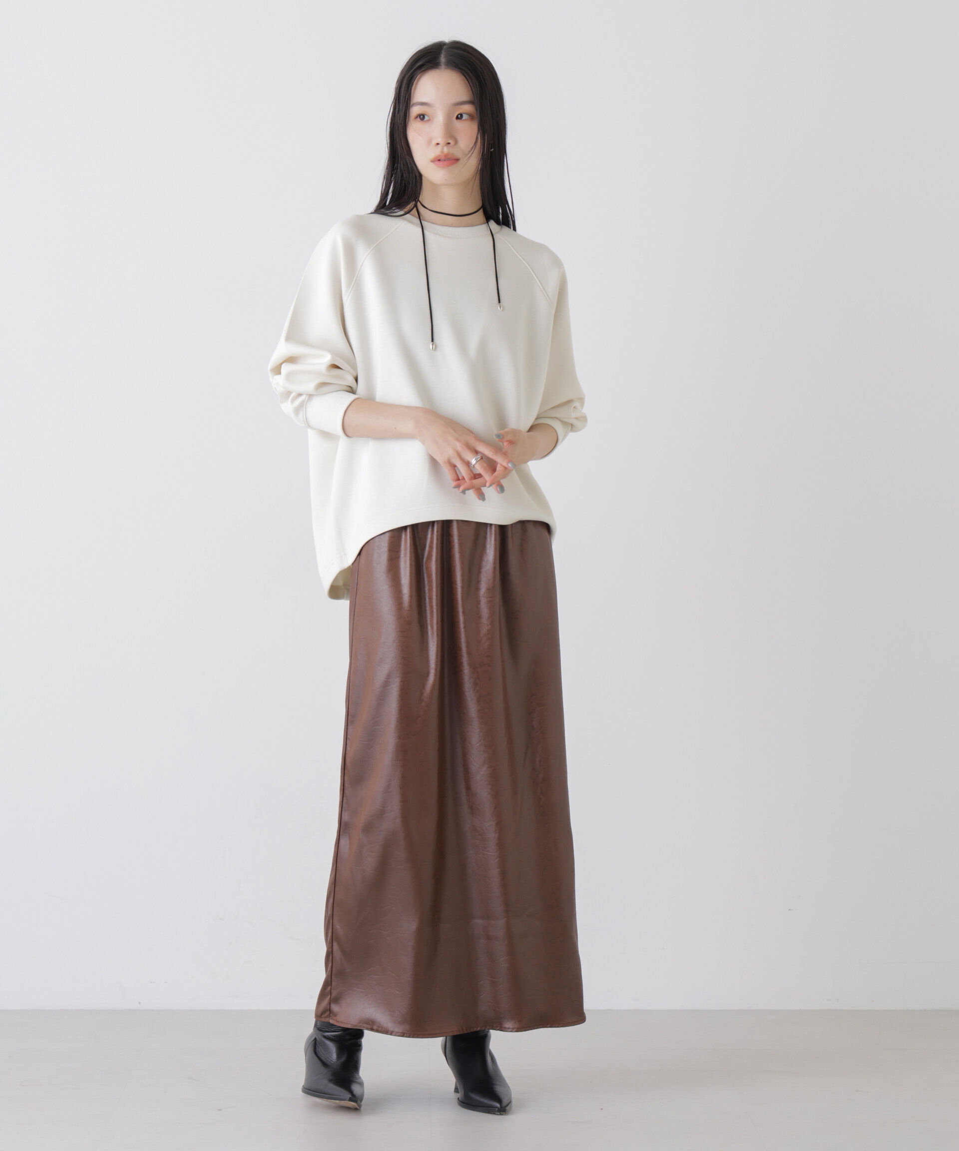 nano･universe「ソフトダンボールドルマンコクーンシルエットプルオーバー」|Tシャツ・カットソー|