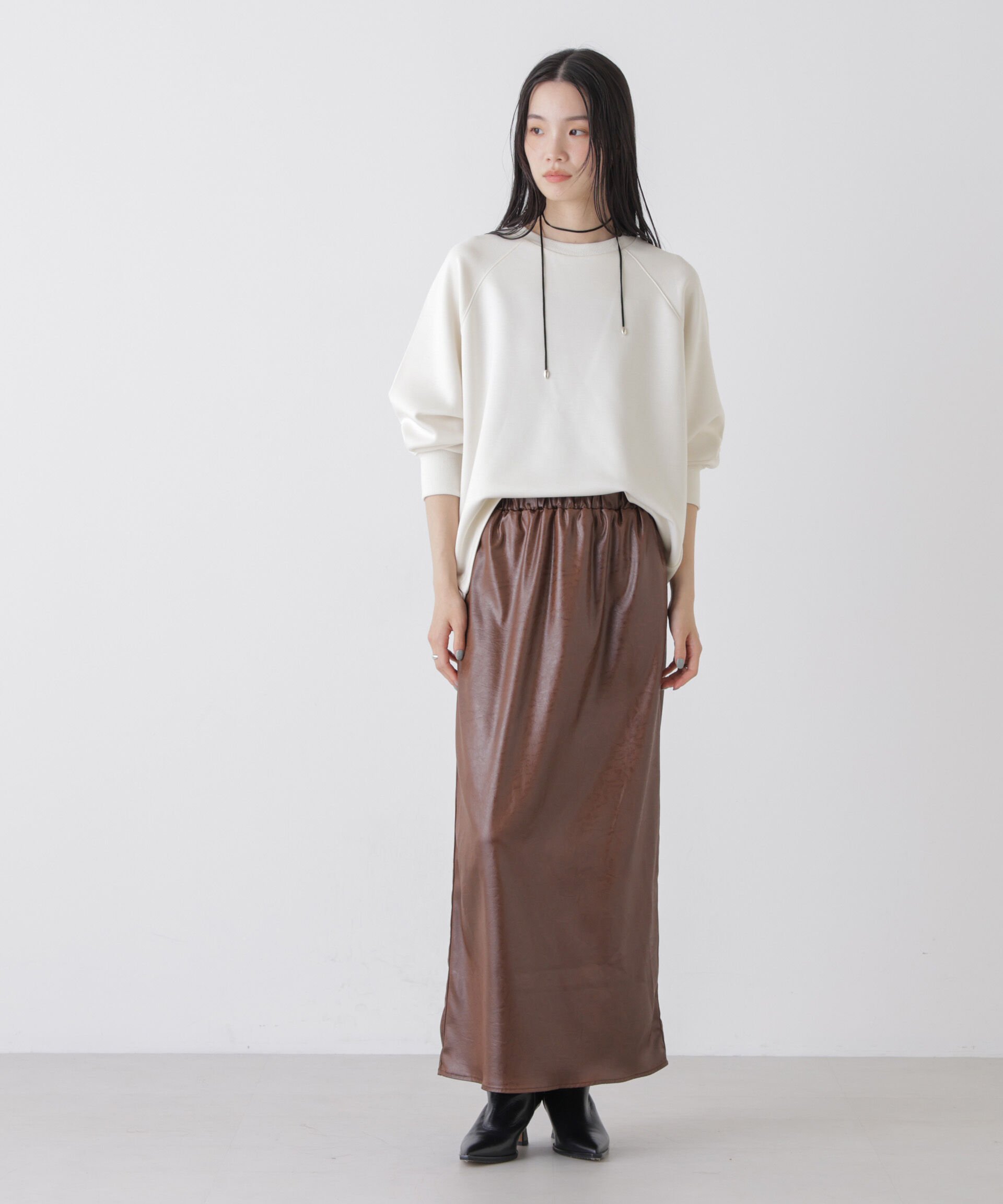 nano･universe「ソフトダンボールドルマンコクーンシルエットプルオーバー」|Tシャツ・カットソー|