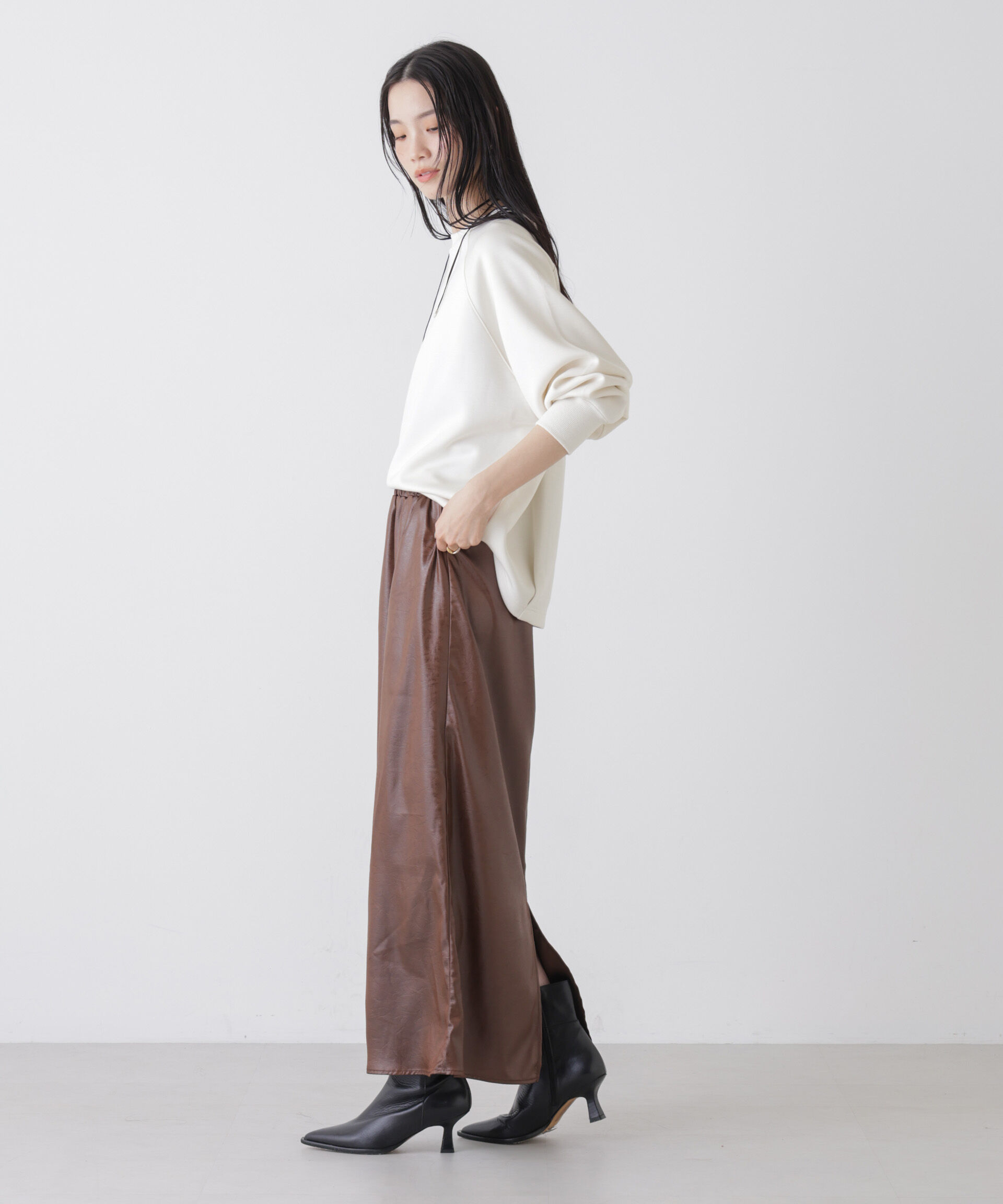 nano･universe「ソフトダンボールドルマンコクーンシルエットプルオーバー」|Tシャツ・カットソー|